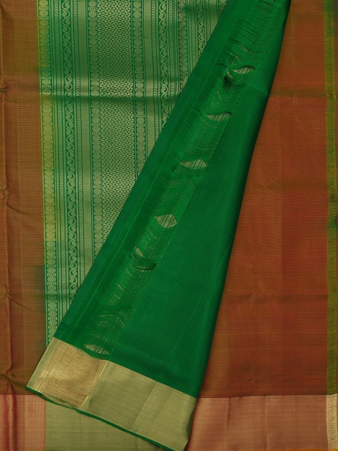 

Pothys Green & Copper Mayuri Soft Silk Woven Design Saree
