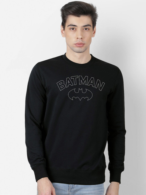 

Free Authority Men Black & White Batman Printed Sweatshirt