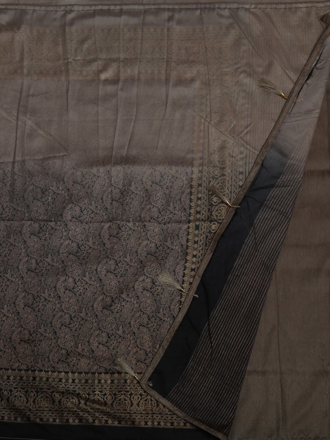 

Pothys Grey Woven Design Poly Georgette Saree
