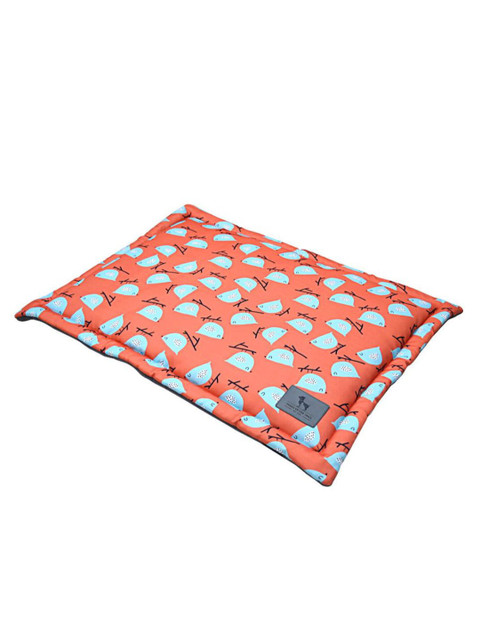 

Heads Up For Tails Orange Printed Pet Mat, Multi
