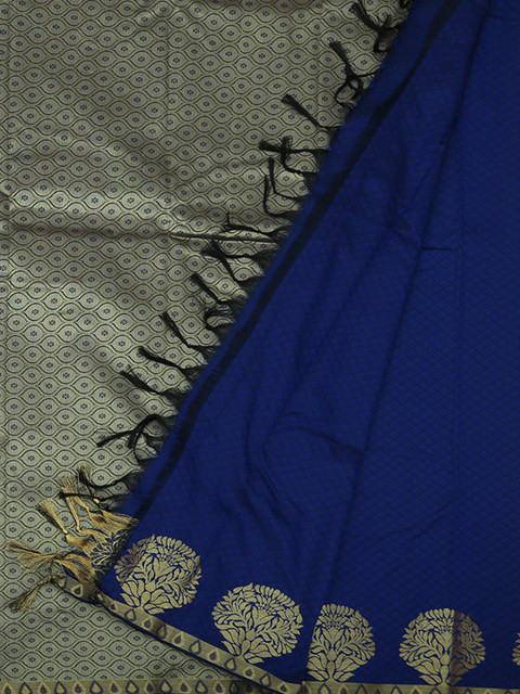 

Pothys Blue Woven Design Art Silk Saree