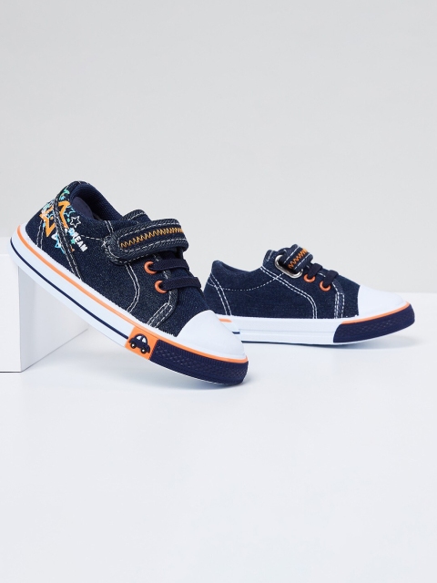 

max Boys Navy Blue Printed Sneakers