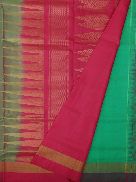 

Pothys Green & Red Pure Silk Printed Saree