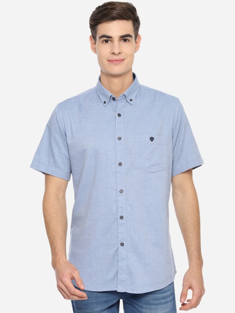 

Van Heusen Sport Men Blue Slim Fit Solid Casual Shirt
