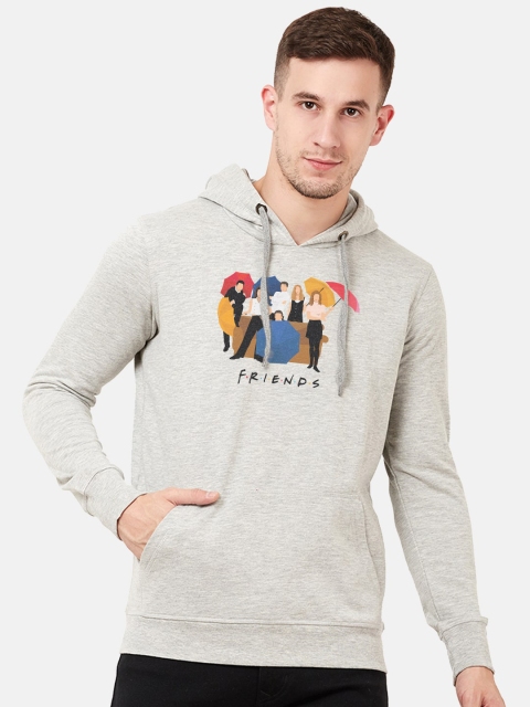 

Free Authority Men Grey Friends Printed Hooded Sweatshirt