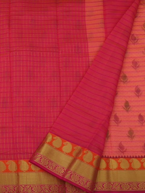 

Pothys Pink & Beige Cotton Blend Woven Design Saree