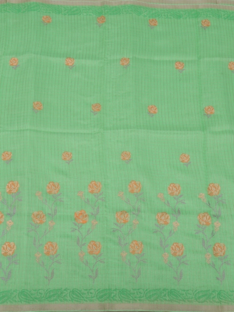Pothys Green Embroidered Pure Cotton Saree