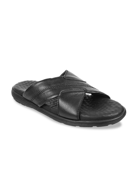 

Mochi Men Black Leather Comfort Sandals