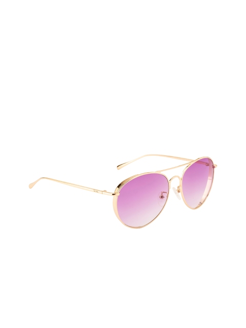 

Ted Smith Unisex Aviator Sunglasses TS-905S_GLD, Purple