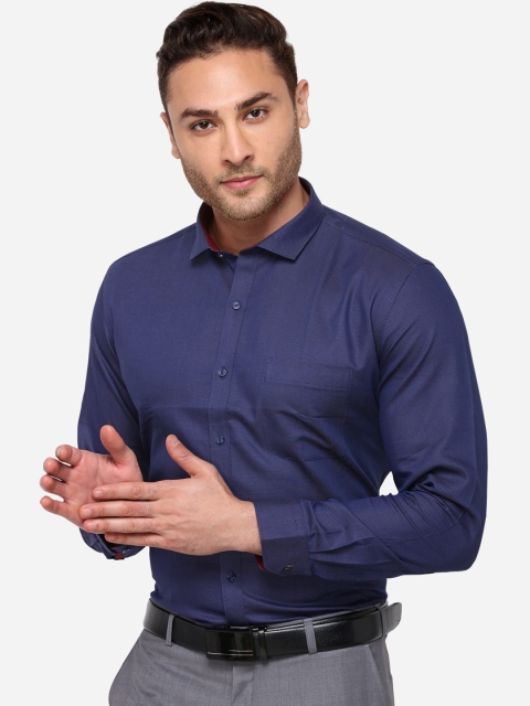 

Greenfibre Men Navy Blue Slim Fit Solid Formal Shirt