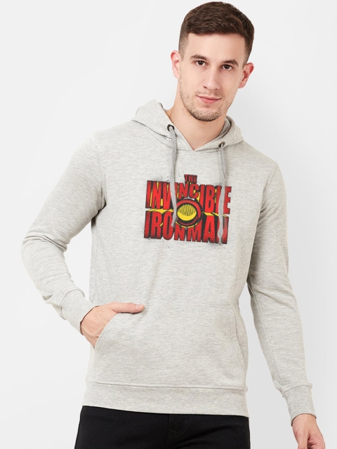

Free Authority Men Grey & Red Printed Hooded Sweatshirt