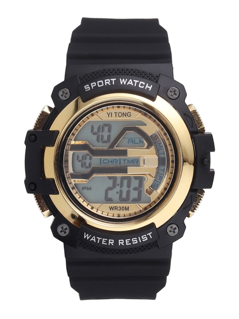

Fantasy World Unisex Kids Gold-Toned & Grey Digital Watch
