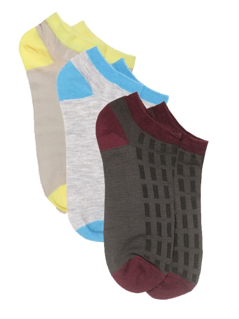 

Dollar Men Pack Of 3 Assorted Ankle-Length Socks