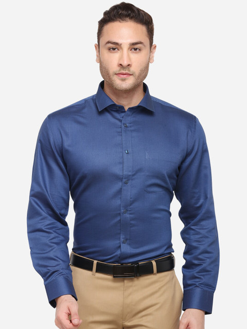 

Greenfibre Men Blue Regular Fit Solid Formal Shirt