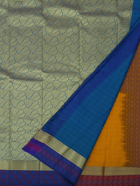

Pothys Mustard Printed Art Silk Saree
