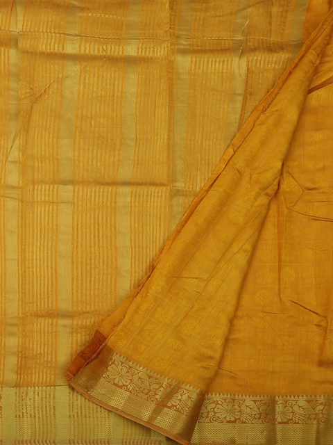 

Pothys Mustard Yellow Woven Design Jute Silk Saree