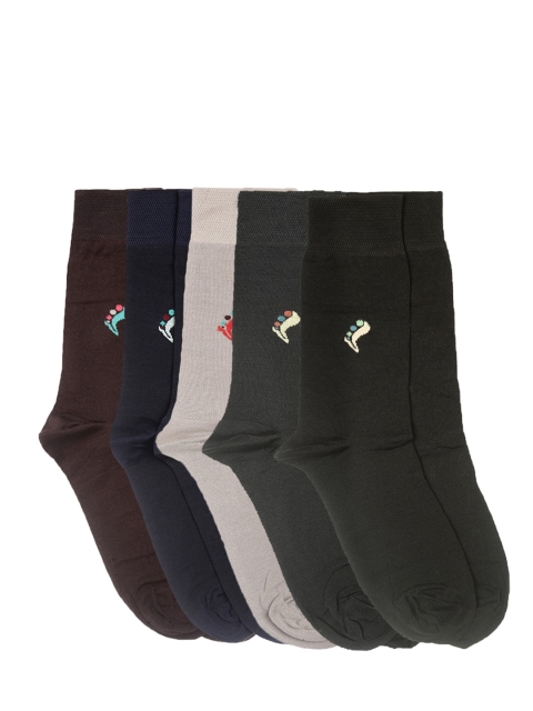 

Dollar Men Pack Of 5 Assorted Calf-Length Socks