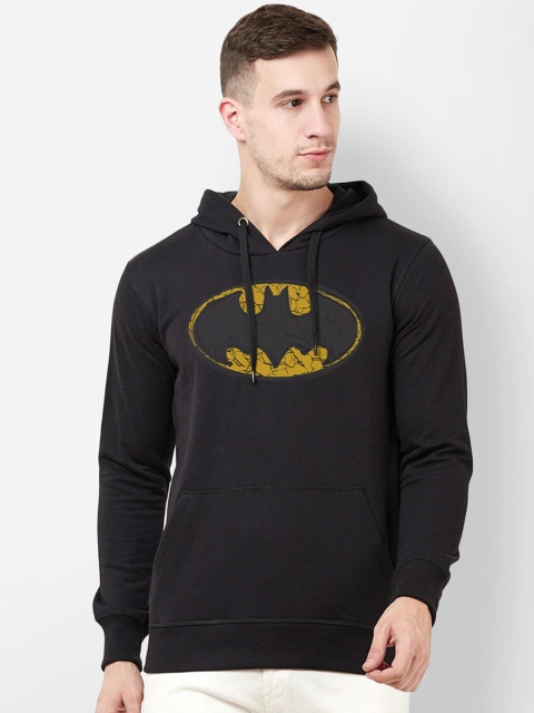 

Free Authority Men Black Batman Printed Hooded Sweatshirt