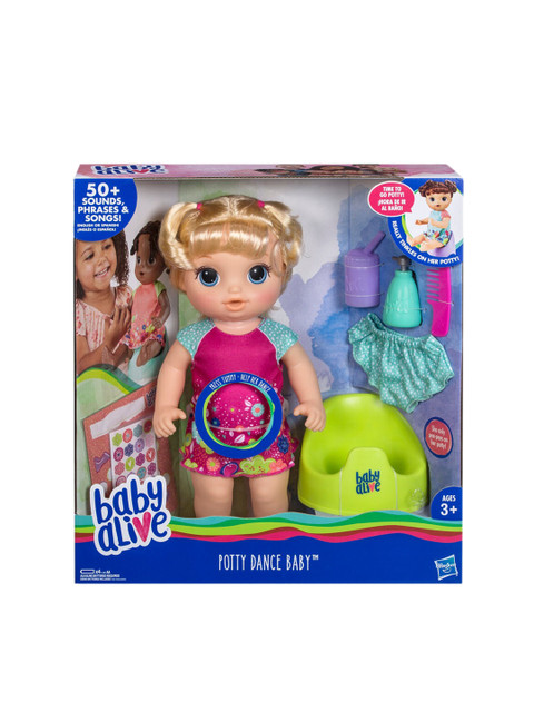 

BABY ALIVE Unisex Kids Pink & Blue Potty Dance Baby Doll With Blonde Hair