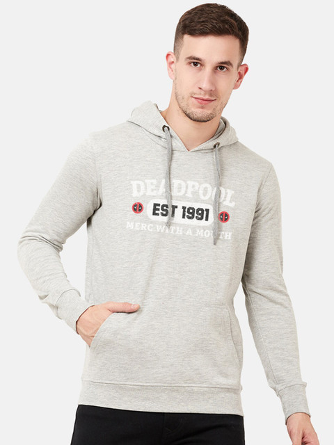 

Free Authority Men Grey & Black Deadpool Printed Hooded Sweatshirt