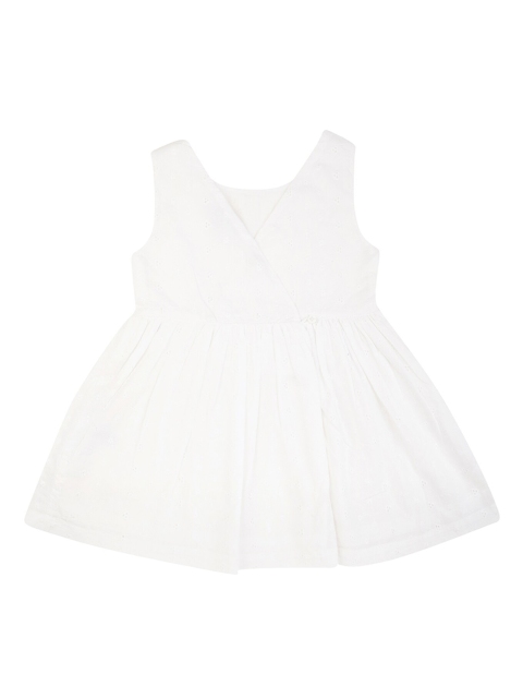 

Donuts Girls White Solid Fit and Flare Dress