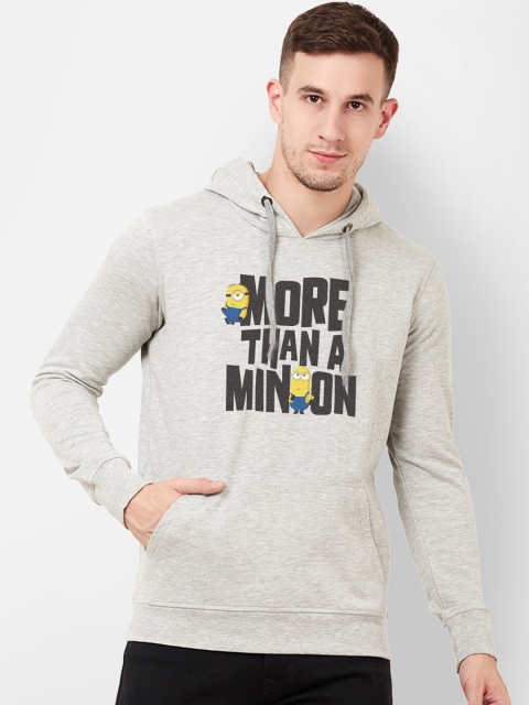 

Free Authority Men Grey & Black Minions Printed Hooded Sweatshirt
