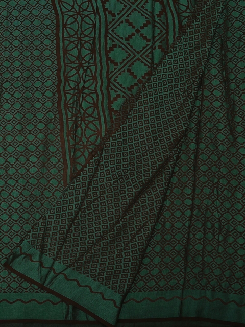 

Pothys Green Printed Brasso Saree
