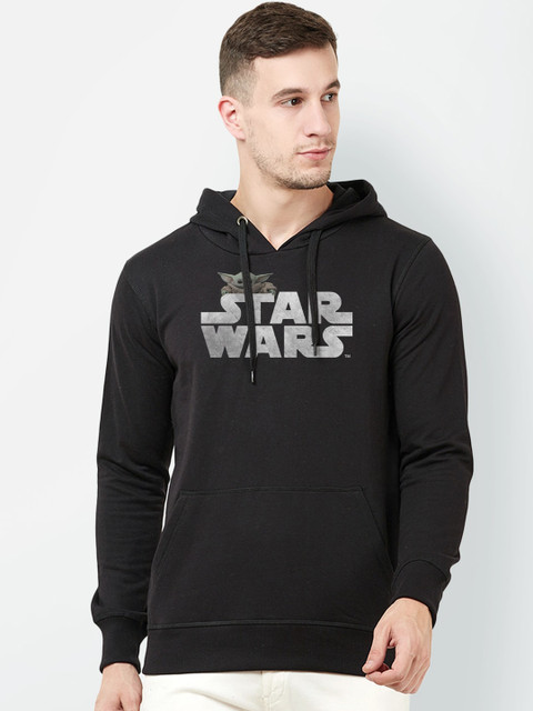 

Free Authority Men Black Star Wars Printed Hooded Sweatshirt