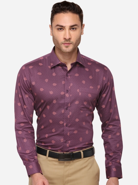 

Greenfibre Men Purple Regular Fit Printed Formal Shirt
