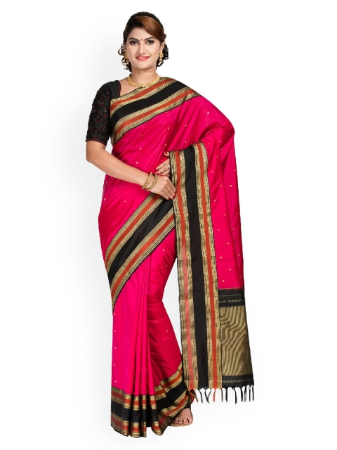

Vijayalakshmi Silks Pink Woven Design Pure Silk Saree