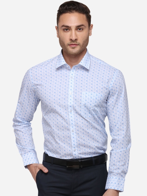 

Greenfibre Men Blue Slim Fit Printed Casual Shirt