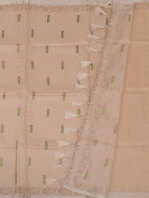

Pothys Brown Embroidered Pure Cotton Saree
