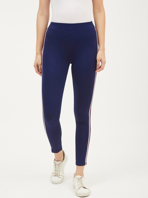 

Harpa Women Navy Blue Side Stripes Jeggings