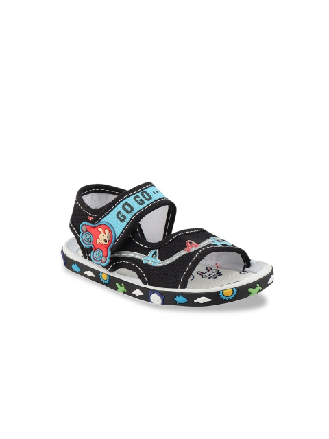 

Rex Unisex Kids Black & Blue Printed Comfort Sandals