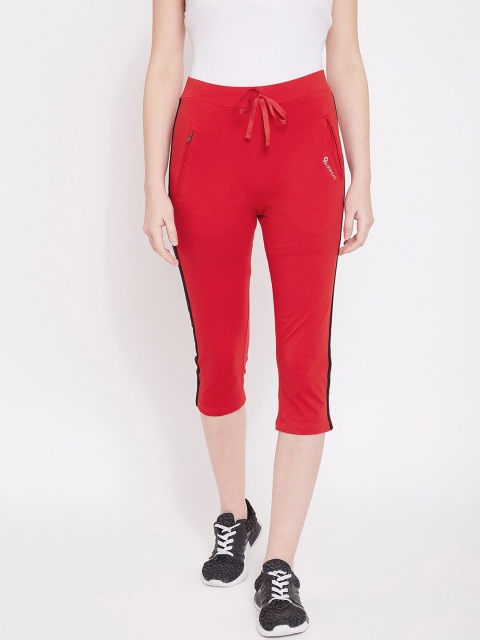 

C9 Women Red Solid Slim Fit Capris
