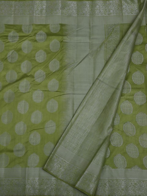 

Pothys Green & Beige Jute Cotton Woven Design Saree
