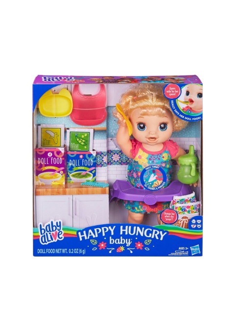 

BABY ALIVE Kids Multicoloured Happy Hungry Baby Blond Curly Hair Doll, Multi