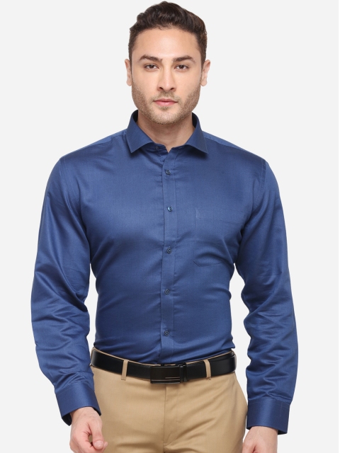 

Greenfibre Men Blue Regular Fit Solid Formal Shirt