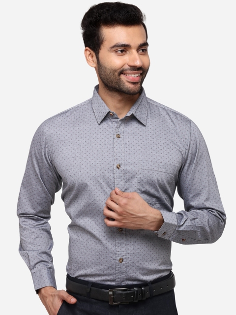 

JADE BLUE Men Grey Tailored Fit Printed Formal Shirt