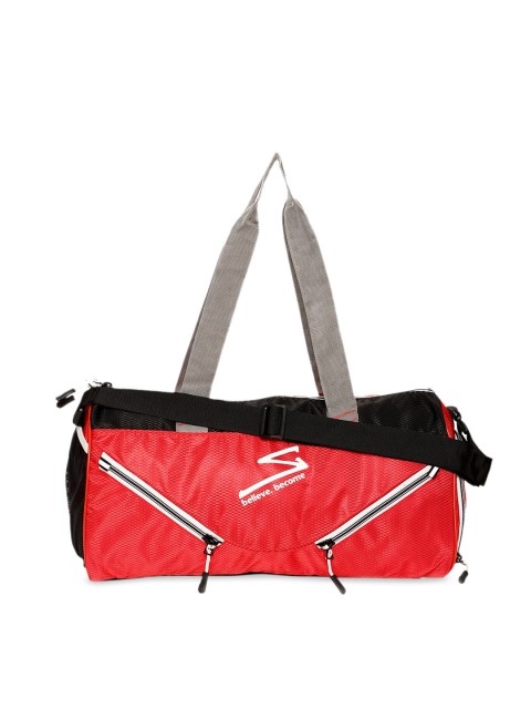 

SG Unisex Red & Black Colourblocked Gym Duffel Bag
