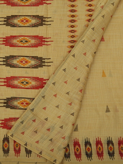 

Pothys Brown Woven Design Linen Blend Saree