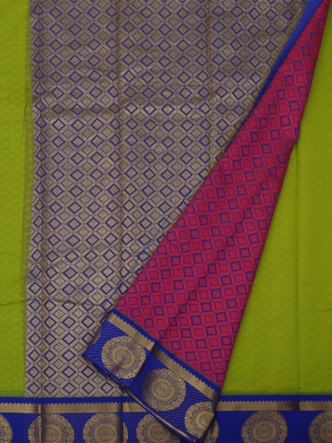 

Pothys Green & Navy Blue Cotton Blend Woven Design Saree