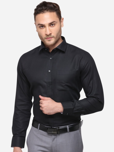 

Greenfibre Men Black Slim Fit Solid Casual Shirt