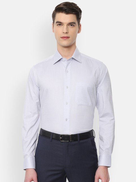 

Louis Philippe Men Grey Regular Fit Self Design Formal Shirt