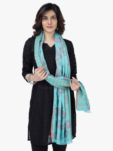 

Scarves & Glitters Women Blue & Pink Floral Printed Scarf