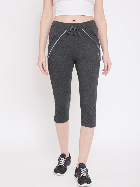

C9 Women Grey Solid Slim Fit Capris