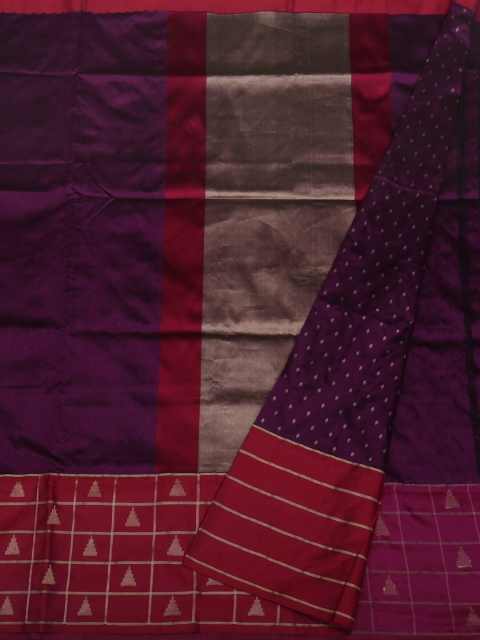 

Pothys Magenta & Red Pure Silk Woven Design Saree