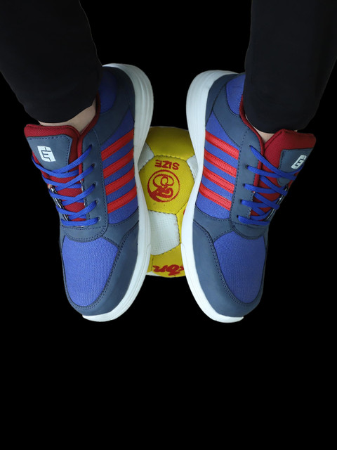 

Eego Italy Men Blue Canvas Mid-Top Trekking Shoes