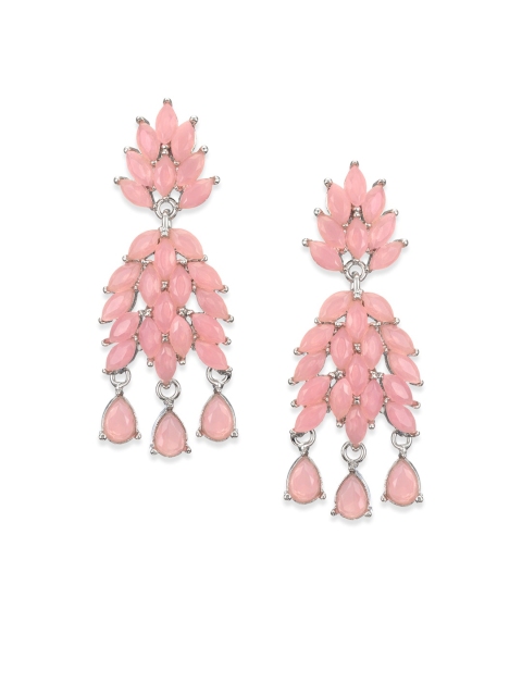 

Mahi Pink Floral Drop Earrings