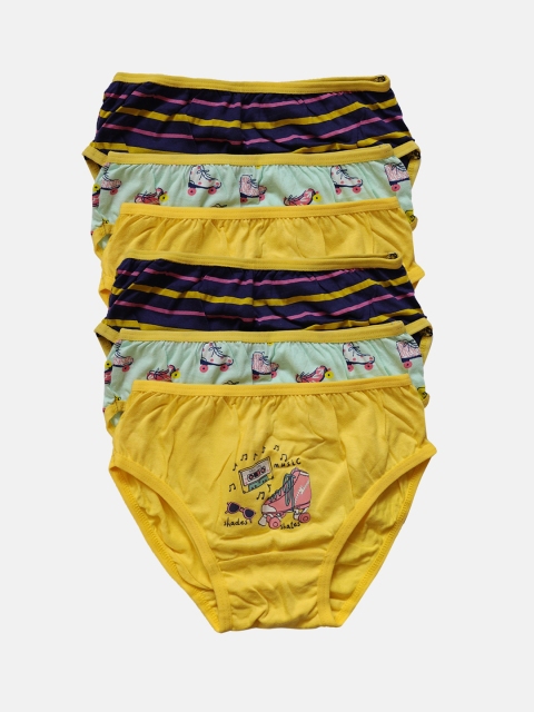 

Red Rose Girls Pack Of 6 Assorted Basic Briefs BABY-57-28